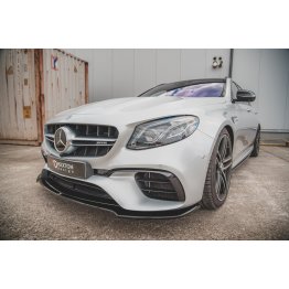 Накладка сплиттер на передний бампер на Mercedes E W213 E63 AMG